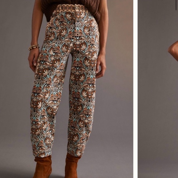 Anthropologie NWT Corduroy Barrel Pants Size 0. - Picture 1 of 11
